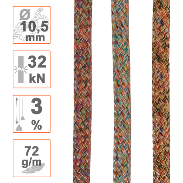 Cuerda Ø10.5mm CHAMELEON semiestática para trabajos verticales