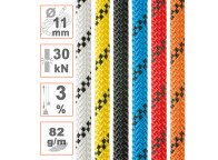 Cuerda semiestática Ø11mm AXIS de Petzl. Flexible y resistente.