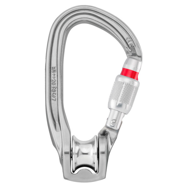 Mosquetón ROLLCLIP Z de Petzl con polea integrada y cierre rosca