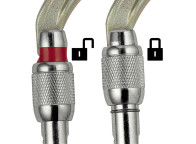 Mosquetón de seguridad OXAN de acero con cierre Screw marca Petzl