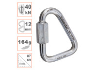 Conector triangular maillón Delta 10 para uso anticaídas.
