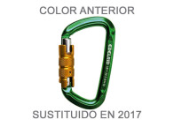 CLASSIC 3000 mosquetón D triple cierre. Muy resistente vs tamaño.