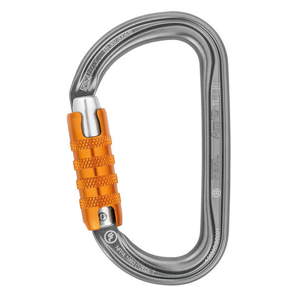 Mosquetón asimétrico AMD Triact Lock marca Petzl. Garantía 3 años