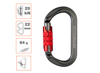 Mosquetón aluminio OLIBA Twist Lock Fixe con cierre automático