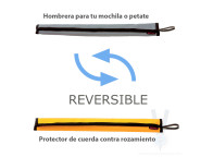 DUAL multifunción. Protector de cuerda y hombrera para mochila.