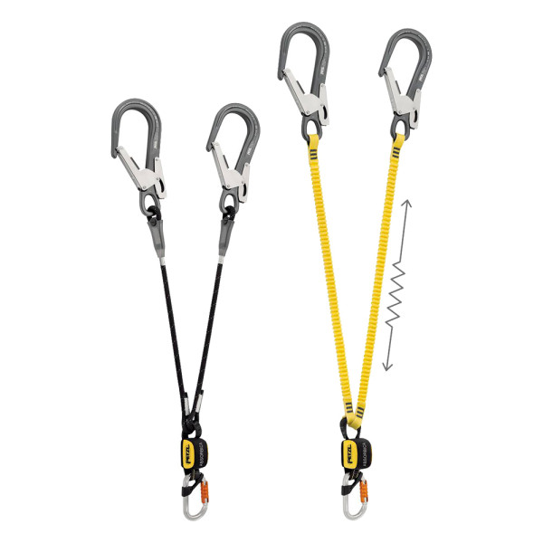 Cabo de amarre doble con absorbedor y 2 ganchos MGO-Y de Petzl