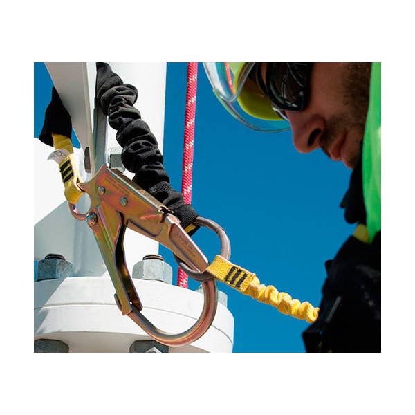 Cabo de amarre doble TIE-BACK con absórbica y 2 ganchos MGO Petzl