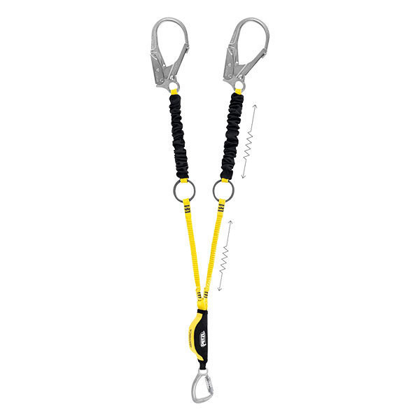 Cabo de amarre doble TIE-BACK con absórbica y 2 ganchos MGO Petzl