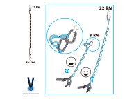 Cinta Daisy de dyneema con longitud 110cm y resistencia 2200kg