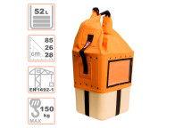 Cubo certificado 3585 para 150kg. Capacidad 52L. Dim 28x26x85cm