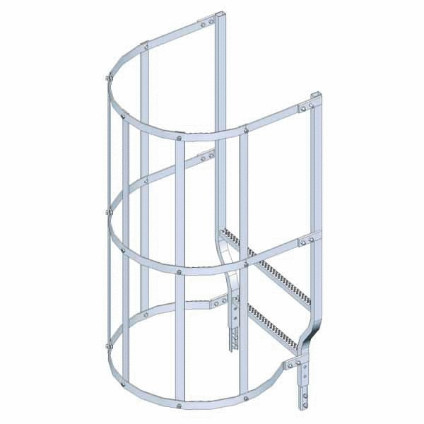 Extensión superior de escalera con aros quitamiedo - Equipo Vertical