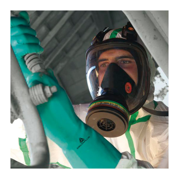Guantes de nitrilo con protección química. Apto para desamiantado