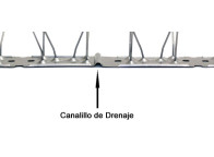 Triple pincho 10cm base inox - Protección antipalomas 15cm