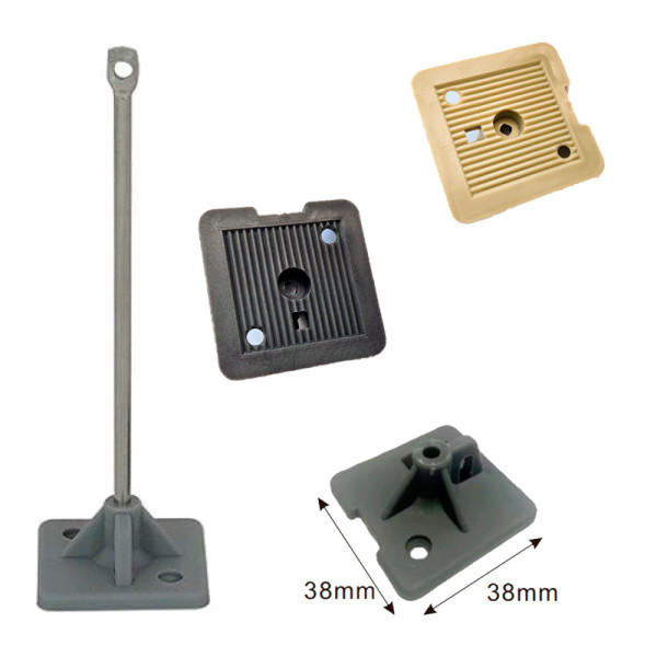 Base para poste del sistema antipalomas por cable tensado