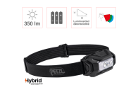 Linterna frontal ARIA 1 negra RGB estanca 350 lúmenes con pilas