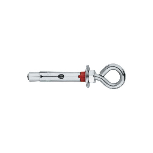 Anclaje mecánico de argolla M6 zincada con taco metálico