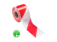 Cinta de balizamiento roja y blanca para señalizar peligro