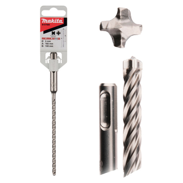 Broca 5mm Nemesis Makita para hormigón B-57906 Longitud 165