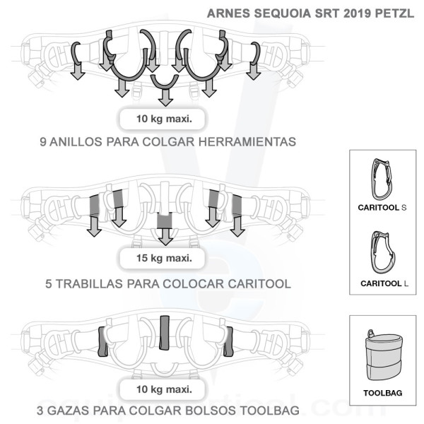 Arnés para poda de árboles y trepa SEQUOIA SRT marca Petzl