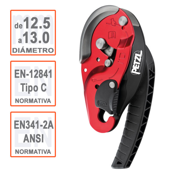 IDL Descensor autofrenante de Petzl con antipánico, para rescate.