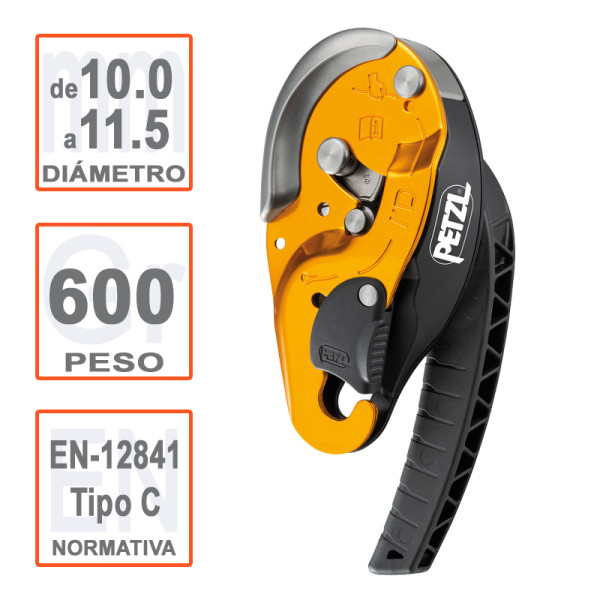 ID Descensor autofrenante de Petzl con antipánico. El más seguro!