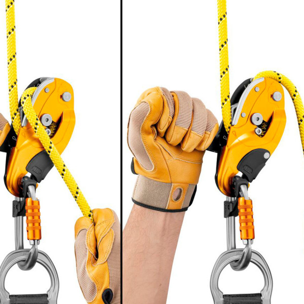 Descensor autofrenante RIG de Petzl para trabajos verticales