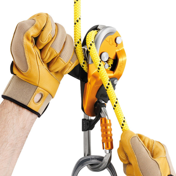 Descensor autofrenante RIG de Petzl para trabajos verticales