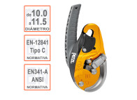 ID EVAC Descensor autofrenante Petzl para rescate sobre cuerdas