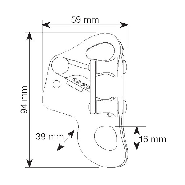 Bloqueador ventral para cuerda TURBOCHEST con poleas Camp Safety