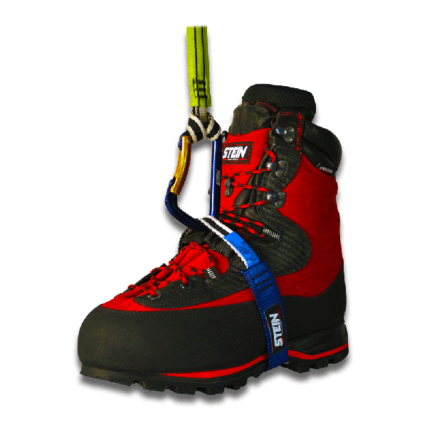Estribo pedal CAMBO para bota anticorte en trepa con método SRT