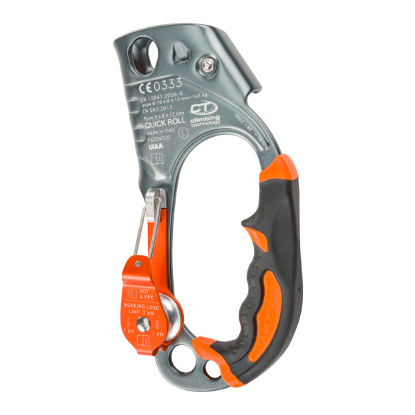 Puño de ascenso por cuerda QUICK ROLL diestro con polea integrada