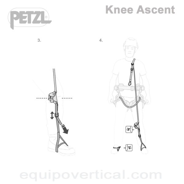 Estribo con bloqueador KNEE ASCENT para trepa cuerda simple SRT