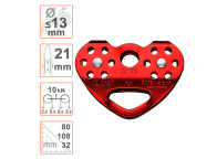 Polea doble TANDEM de Petzl para tirolinas de cuerda