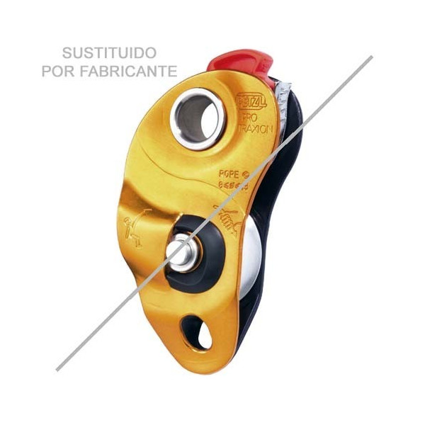 Polea PRO TRAXION Petzl con bloqueo para seguridad y suspensión