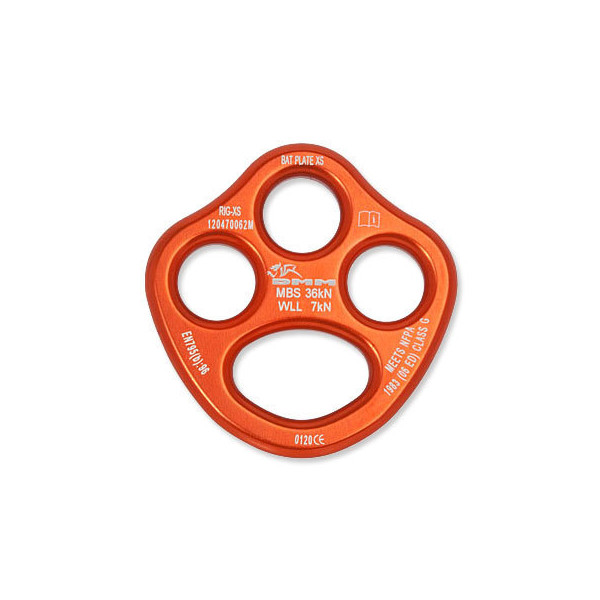 XS BAT Placa multianclaje muy pequeña para reenvío de cuerdas