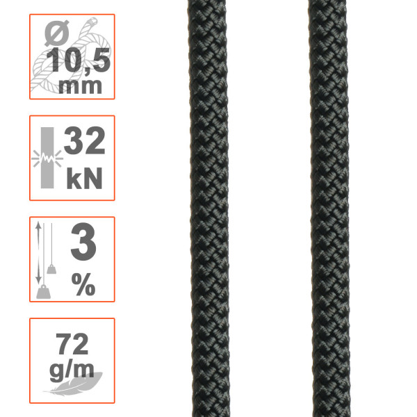 Cuerda Ø10.5mm PATRON semiestática para trabajos verticales 2
