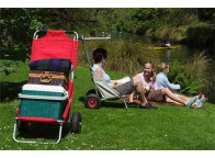 Carro de transporte y silla plegable Beach Rolly de color oliva